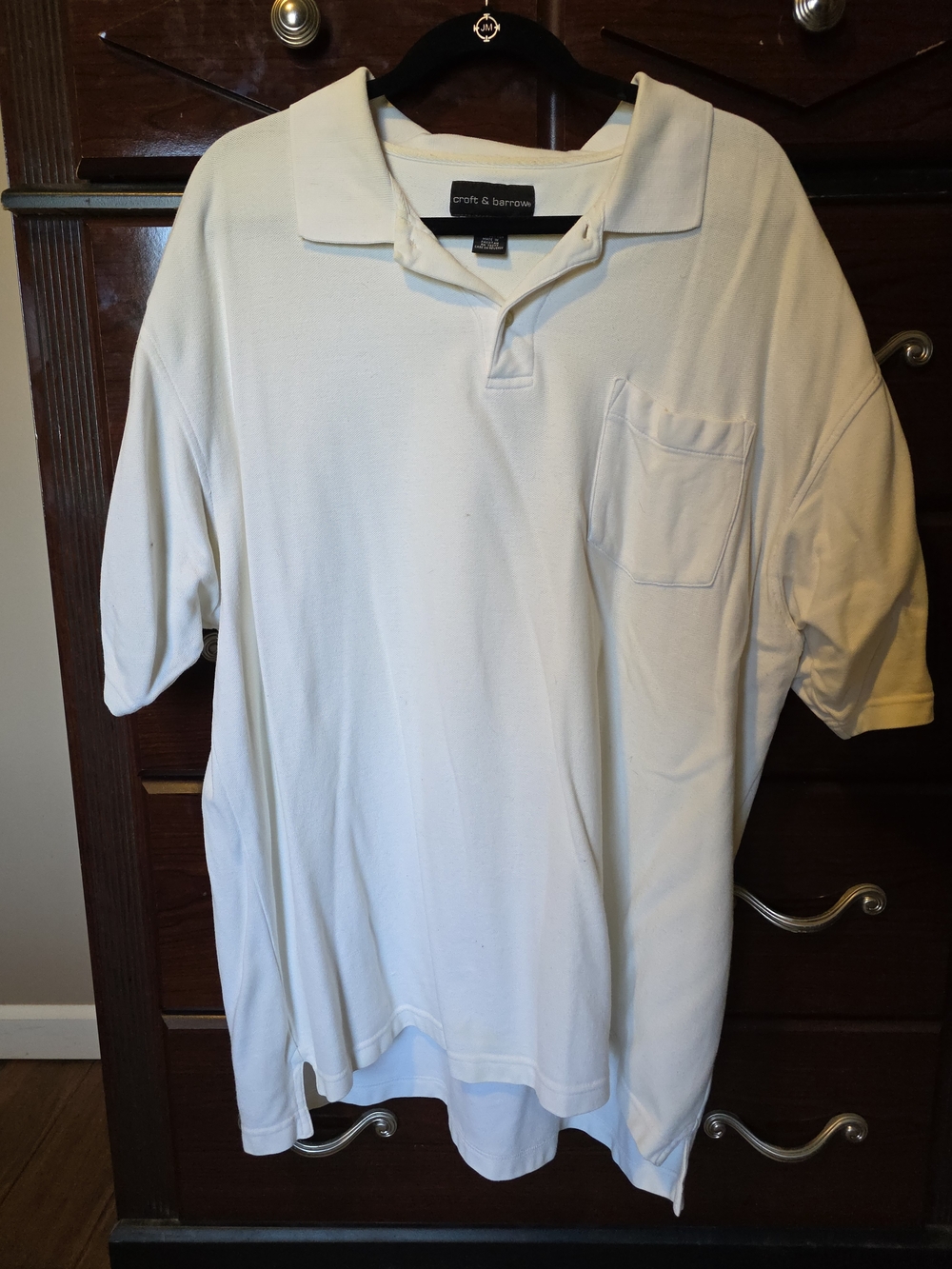 Croft & Barrow Men's White Short-Sleeve Polo Shirt- sz 2xl